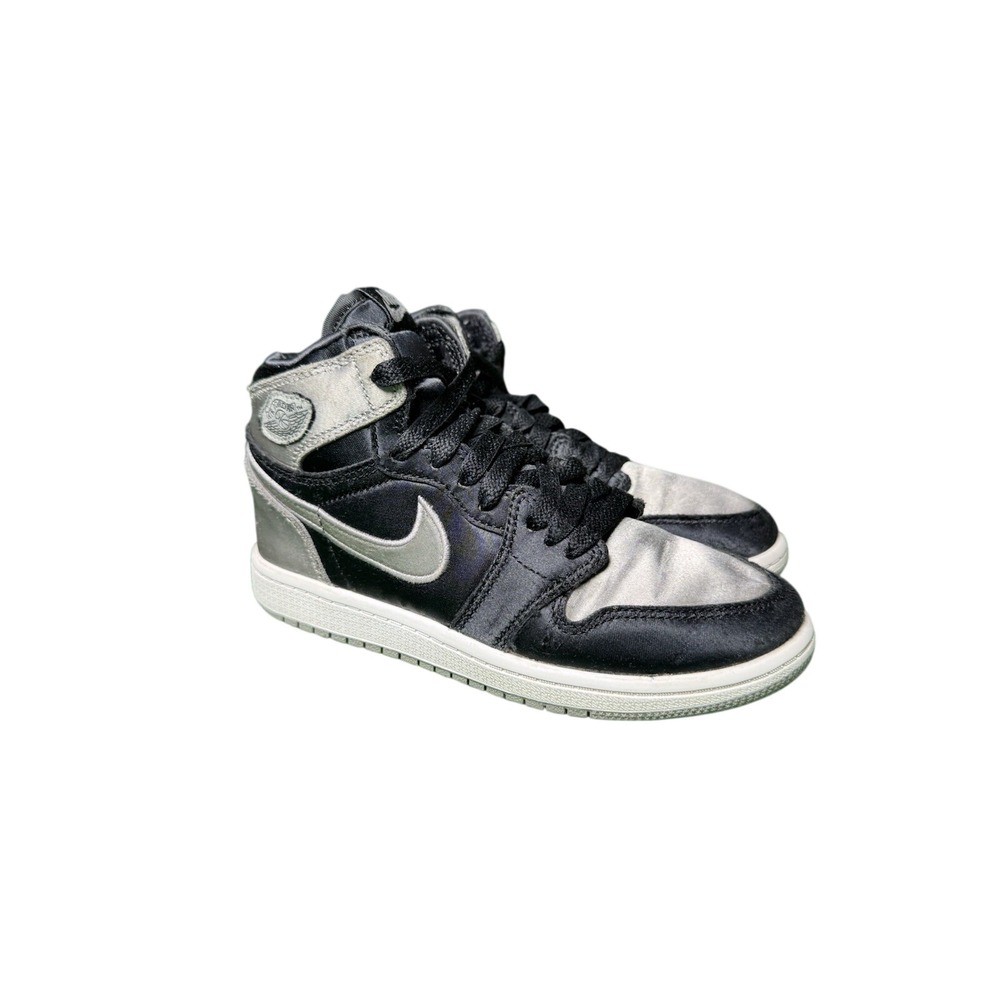 Nike Air Jordan 1 Retro High OG Satin Shadow FD5304-010 Kids Size 1Y Black Grey